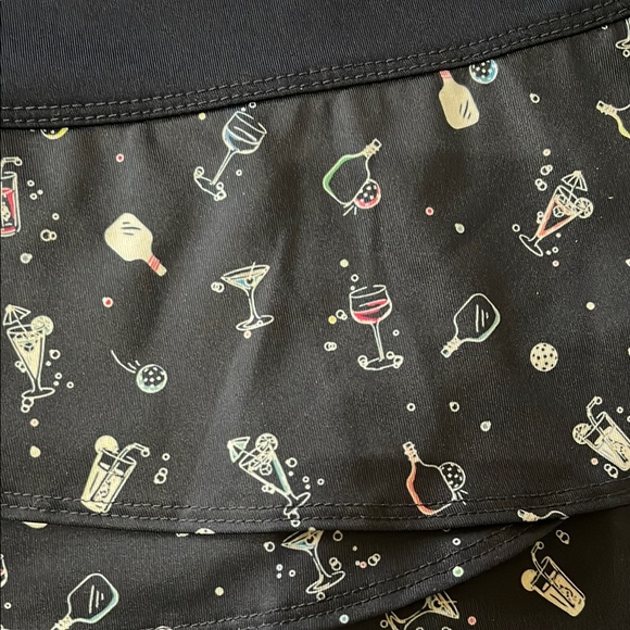 Lucky in Love Blue Mini Bubble Skirt with Ruffled Design for Athletic Activities - Picture 3 of 4